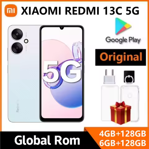 Original Redmi 13C 5G 4GB/6GB 128GB 5000mAh Smartphone Dimensity 6100+ 6.74" ultra-large Display 50MP+5MP AI Camera 18W Battery