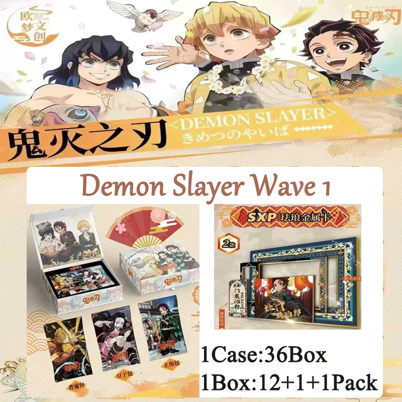 

2025 Demon Slayer Wave 1, оптовая продажа, роскошные аксессуары для коробок, коллекция персонажей аниме, карты для хобби, подарок и детские игрушки