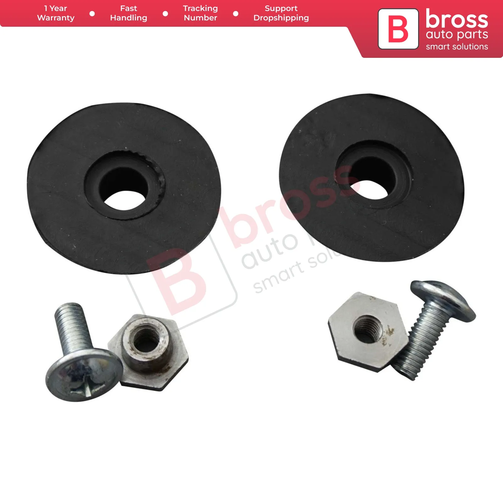 BWR5012 Bộ 2 Cửa Sổ Bộ Điều Chỉnh Lắp Đặt Gắn Bushing Một Phần: Một Năm 2037200114 Cho Benz W203, C230, C240, c280, C32 AMG, C320