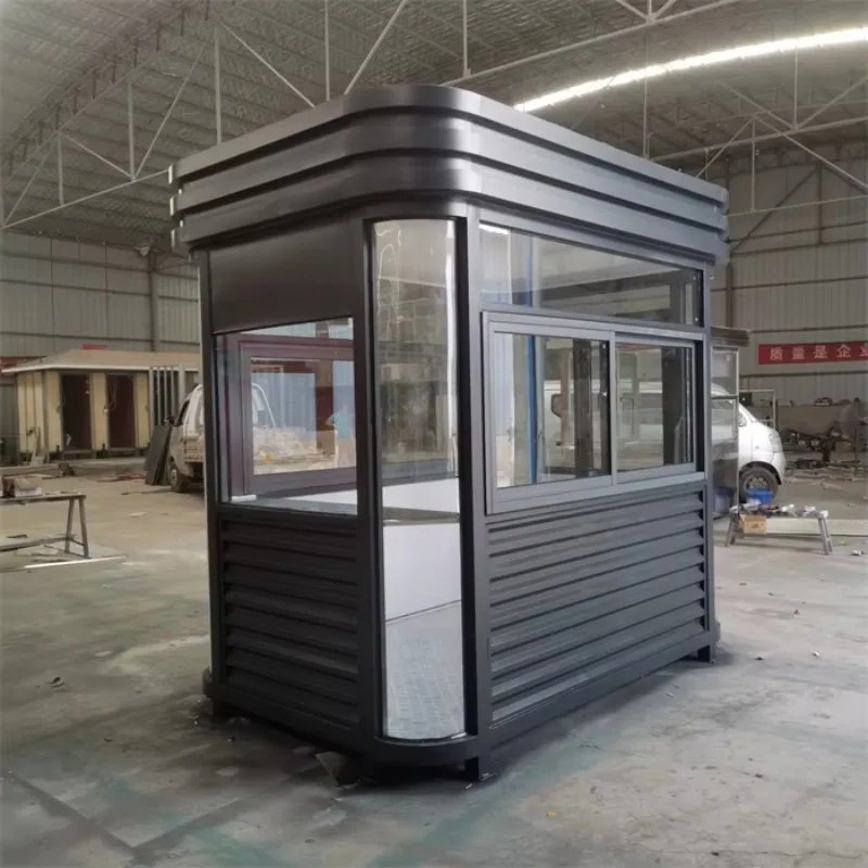 Finished Steel Structure Residential Quarter Guard Duty Post Public Security Toll Booth Post Security Pavilion Outdoor Mobile