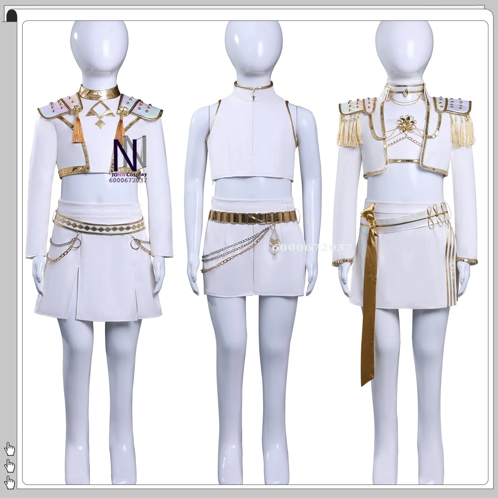 

Witch Hunter Group K-Pop Mila, Zoe, Lumi White Skin Tone Детская версия Косплей Костюм Новый трансграничный женский полный комплект платья