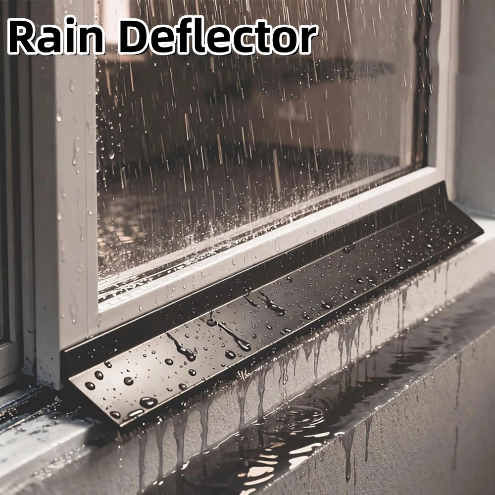 Barrera de agua para ventana corredera, para exteriores, para puerta, para evitar goteo de lluvia, deflector de lluvia para ventana, tira de barrera de agua, deflector de lluvia, 1 ud.