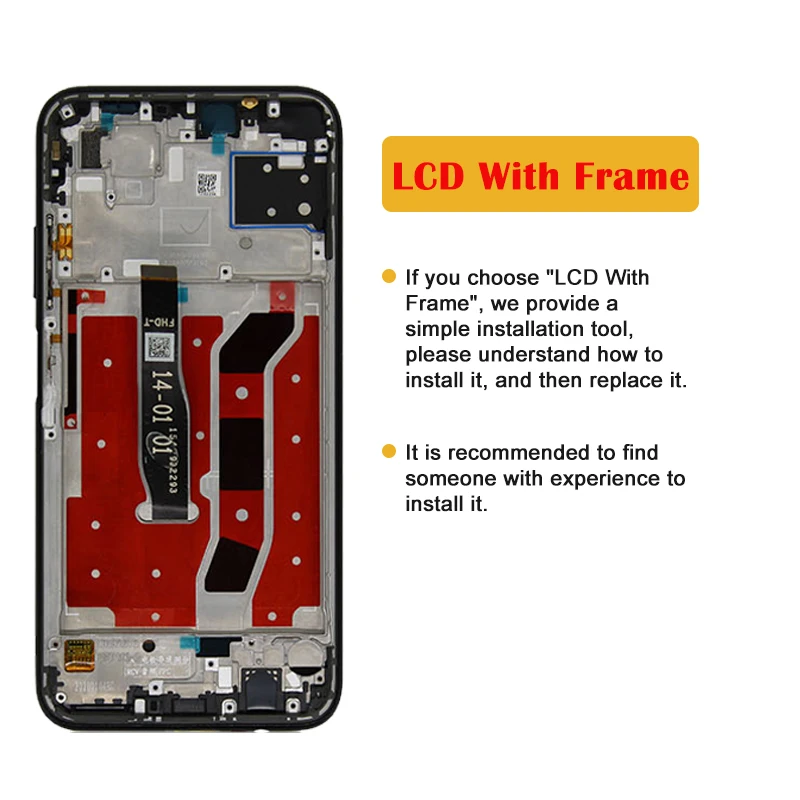 Original LCD Display for Huawei, Touch Screen Digitizer, Huawei P40 Lite, JNY-LX1, JNY-L21A, Nova 6 SE, 6.4\