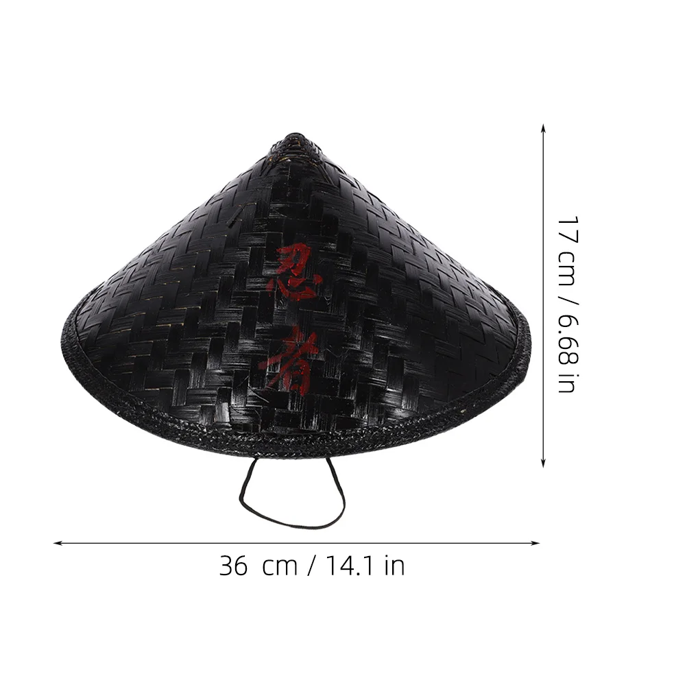 

2Pcs Oriental Bamboo Hat Cosplay Party Prop Sun Hat Chic Decorative Fashionable Adult Teens Home Supplies Cone Caps