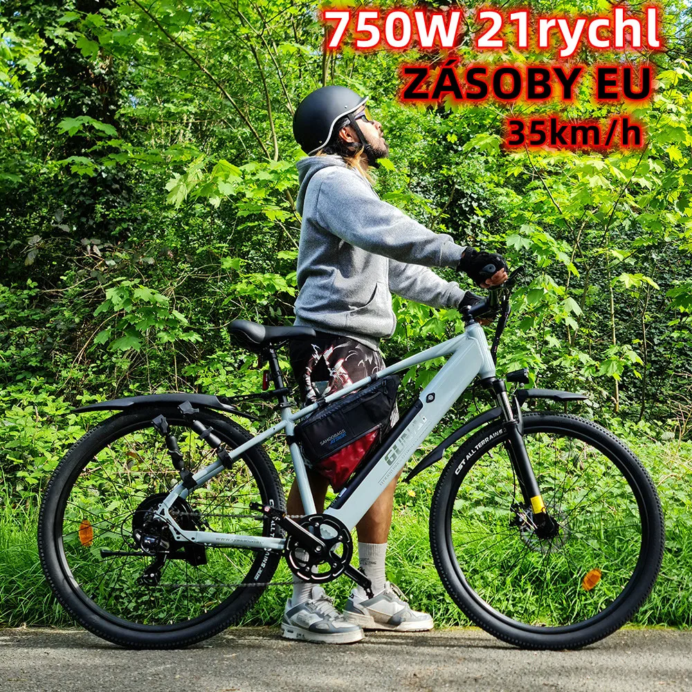 GUNAI Electric Bicycle 750W Motor 27.5Inch Off-road Tire Adults Mountain Ebike with Mudguard 48V 10Ah Battery Electric E-Bikes