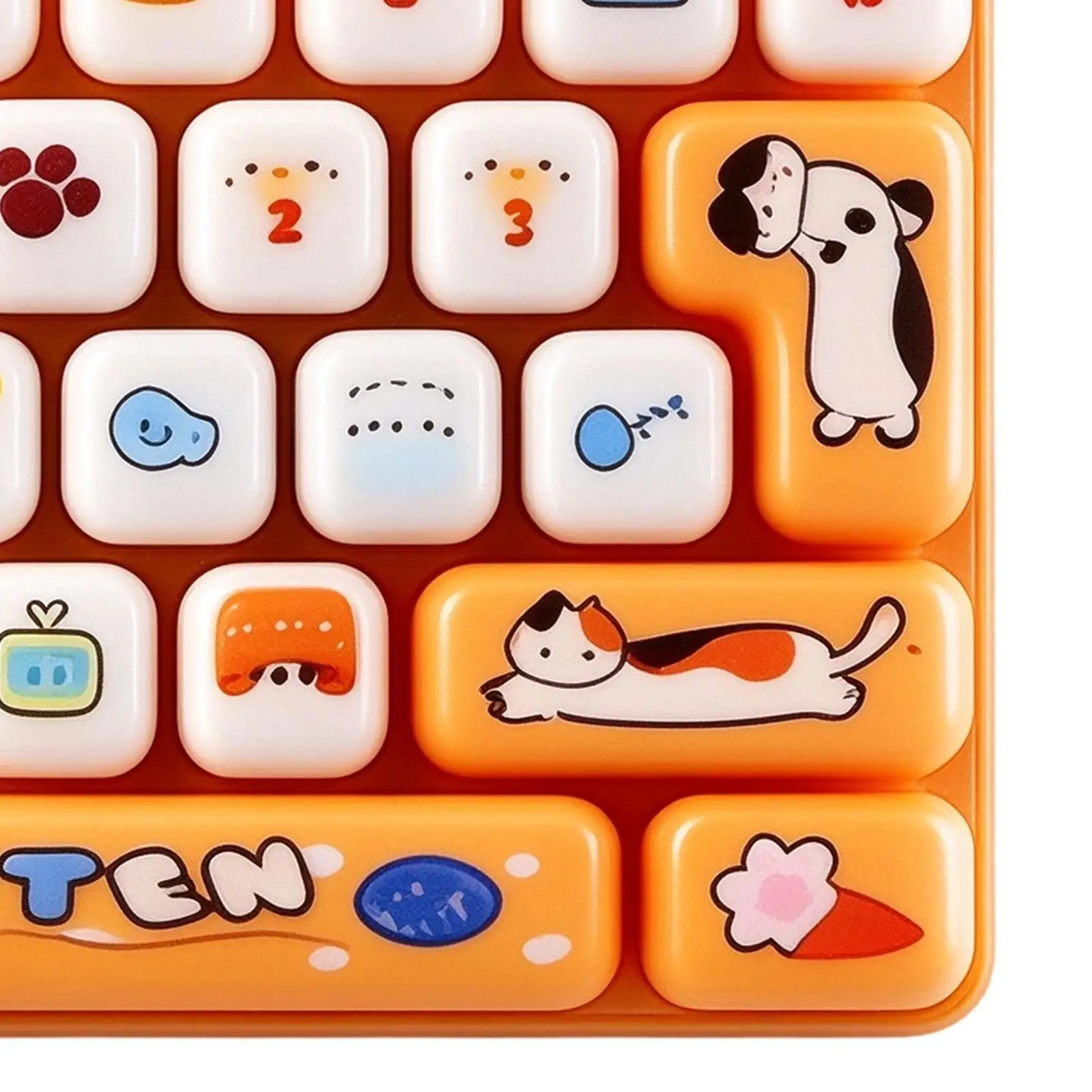 Keyboard Fidget 26 Key Sensory Portable Desk Finger Clicker Portable Keyboard Keychain For Adults Students Coworkers Friends