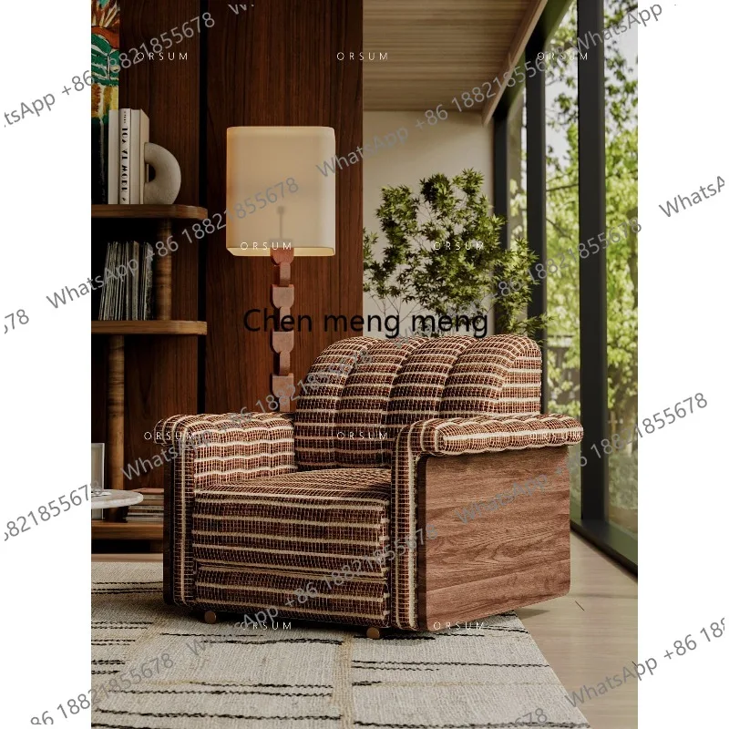 

French medieval retro European and American balcony living room bedroom villa decoration casual single sofa chair
