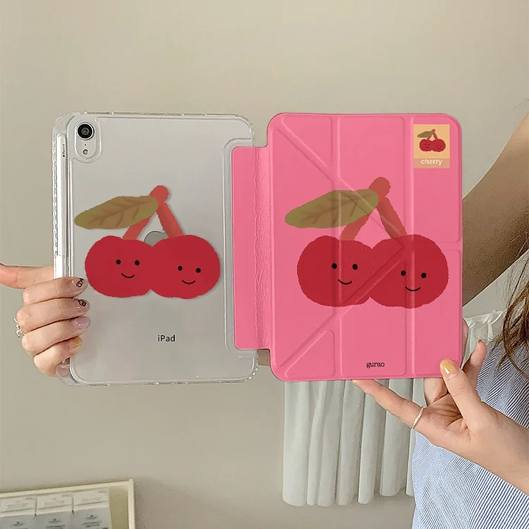 Ins Cute Pink Cherry Tablet Ca - Iphone Tablet Accessories ulasan dan harga