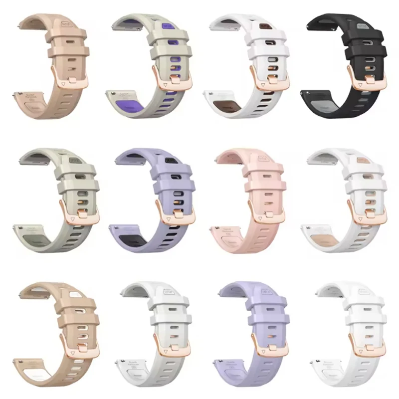 20mm Silicone Strap For Garmin Vivoactive 6/5/3 Venu SQ 2 Plus/Vivomove HR /Luxe/Style/Sport/Trend Watch Band Bracelet Wristband