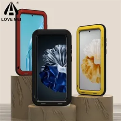 Love Mei Phone Case for Huawei P60 Pro P60 Art Silicone Military Grade Metal Protective Case Shock Proof Dust Proof Cover