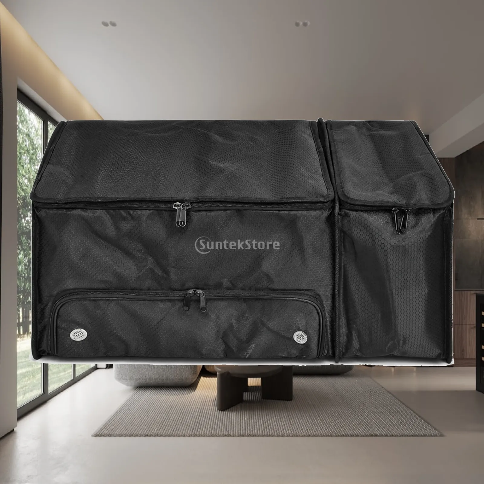 Golf Trunk Organizer Multi-Compartment Golf Storage Bag Ventilated Structured for Golfers, Travel