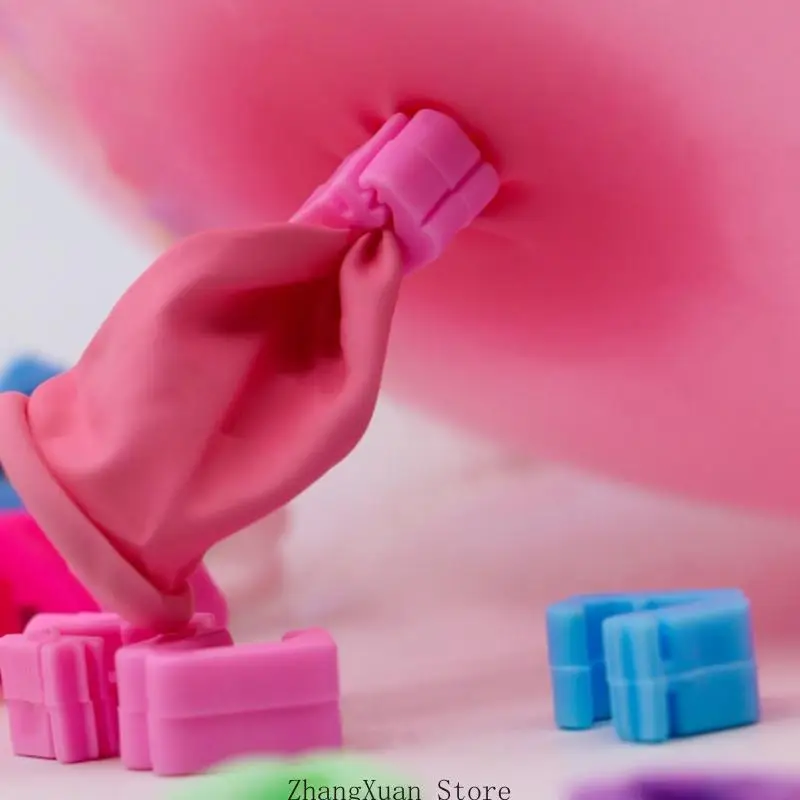100 Stück Ballon-Clip-Dichtungsklemmen, Kunststoff-Befestigungslösung für festliche Dekorationen und kreative Arrangements – Detail 4