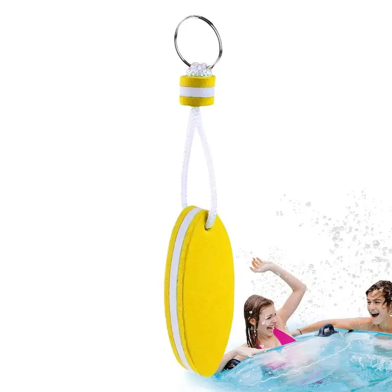 Floating Keychains Beach Floating Keychain Waterproof Foam Rescue Tube Portable Floating Boating Accessory Water Key Chain For