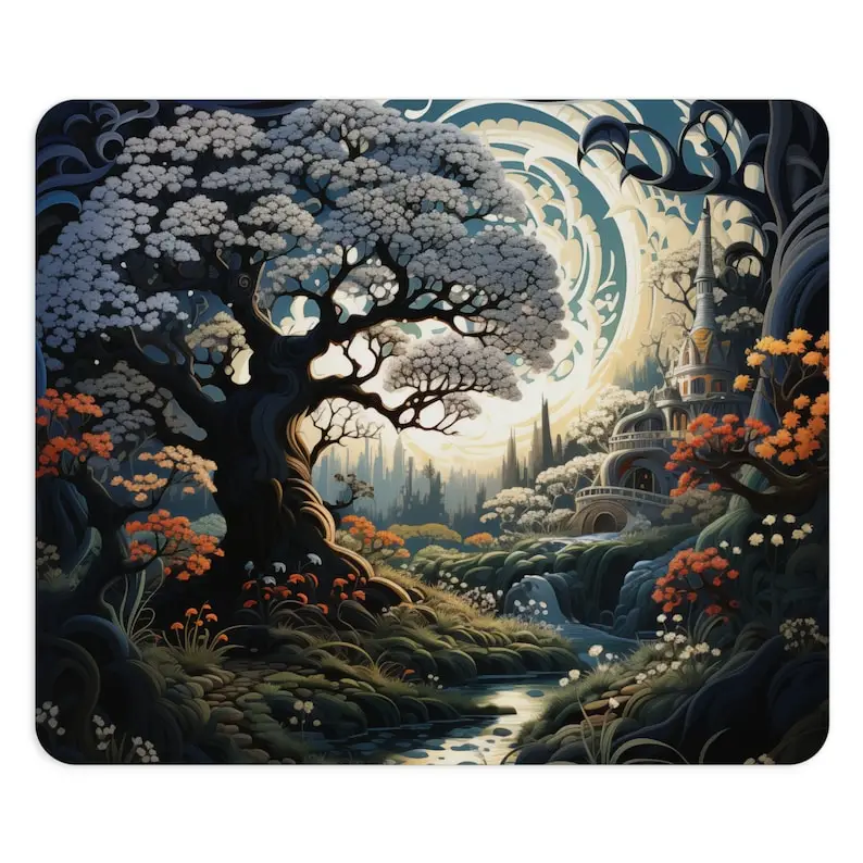 

Forest Scenery Series mouse pads, small PC game accessories, high-definition printed rubber, anti-slip, washable, high quality