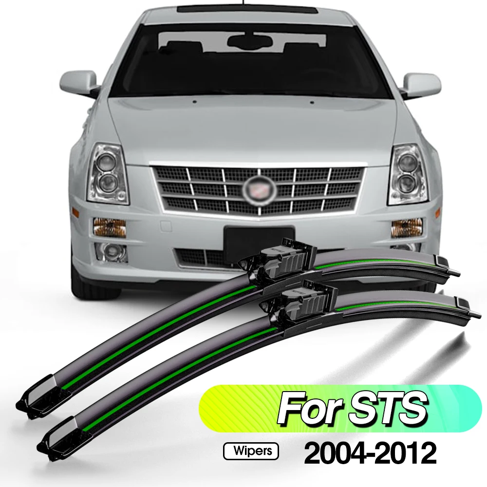 For Cadillac STS 2004-2012 2pcs Front Windshield Wiper Blades Windscreen Window Accessories 2005 2006 2007 2008 2009 2010 2011