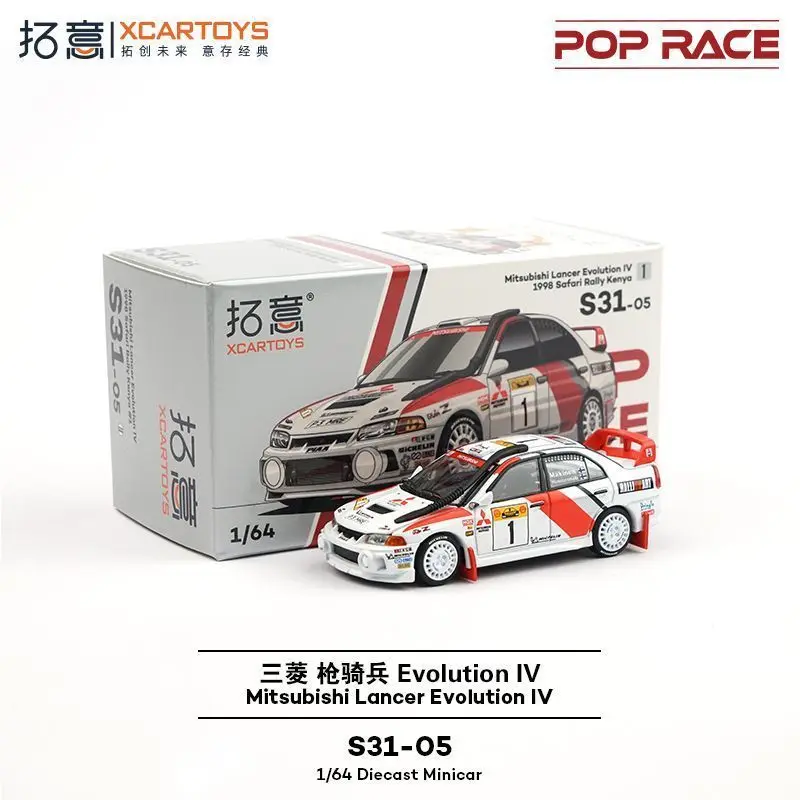

XCARTOYS 1/64 Scale Alloy Model of Mitsubishi EVO4 98 Rally Champion Racing Car S31-05 Collectible Decoration Gift for Boys