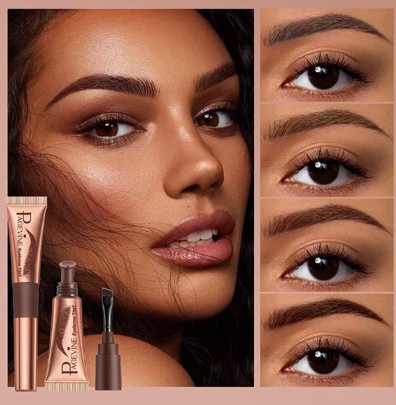 1 szt. Odcień tatuażu na brwi Półtrwały odcień brwi Długotrwały wodoodporny naturalny brązowy płynny wzmacniacz do oczu Tatuaż na brwi z Bru