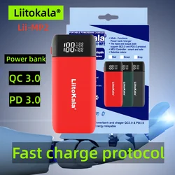 LiitoKala Lii-MP2 Fast  Batter Charger 18650 Power Bank Portable Type C Input QC3.0 Charging For 18700 20700 21700 18650 PD3.0