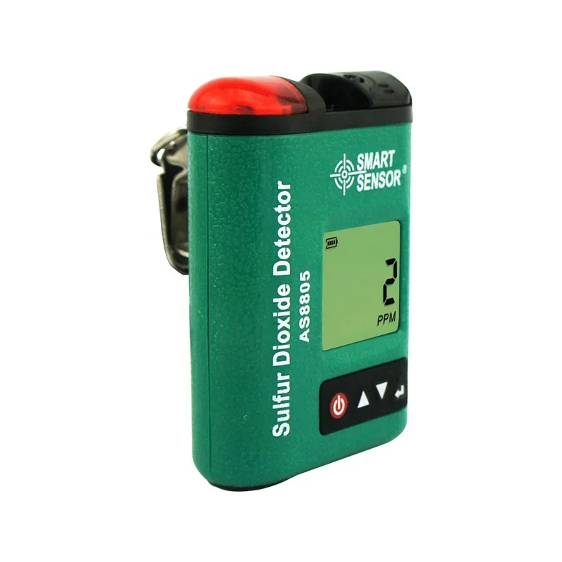 Smart Sensor AS8805 Mini Portable Clip-on Digital Sulfur Dioxide Detector SO2 Gas Concentration Monitor Tester Analyzer