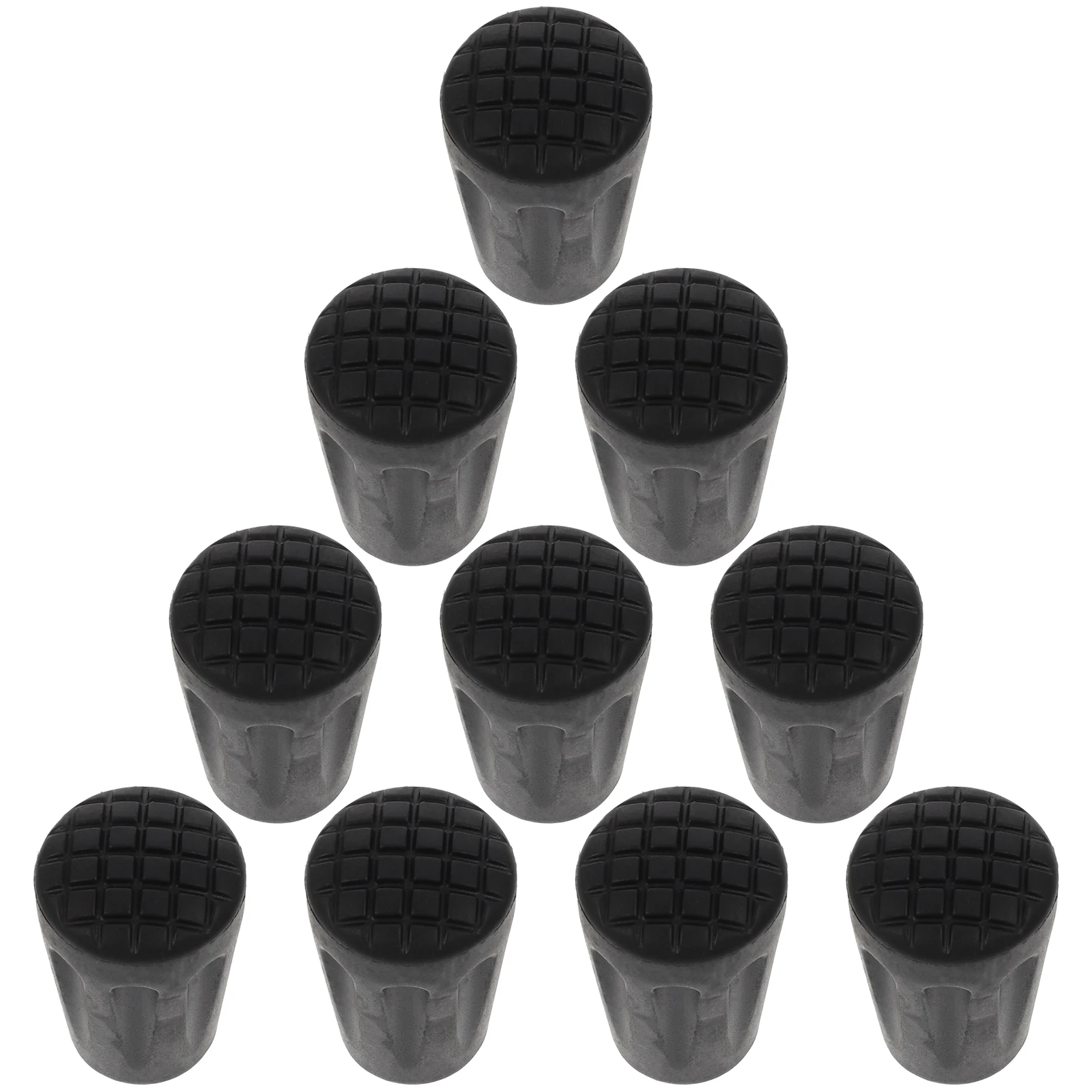 

10pcs Trekking Pole Tips Anti-slip Rubber Covers Walking Stick Protectors Durable For Camping Hiking Pole Feet Replacement