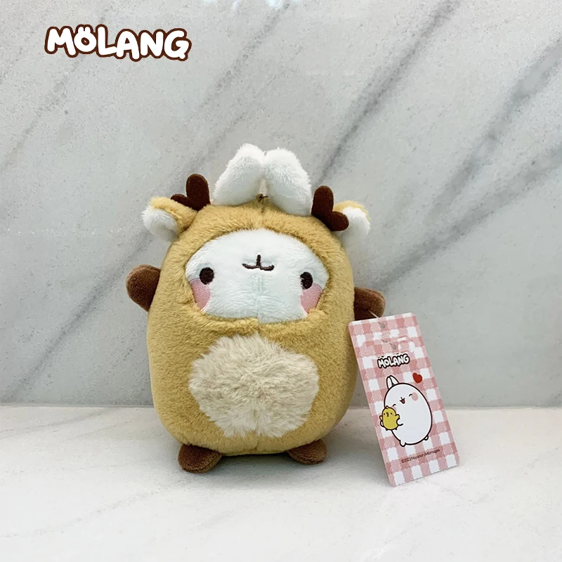 2024 Hot Sale Genuine Molang keychain Pendant Wearing Clothes Rabbit Filled Plush Pendant Stuffed Plush Doll For Bags key Gifts