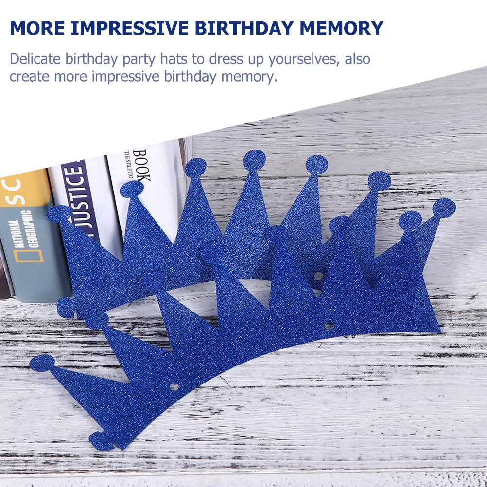 

6 Pcs Birthday Hat Happy Decorations Paper Party Hats Headdress Props Decorate 's Headwear Felt for