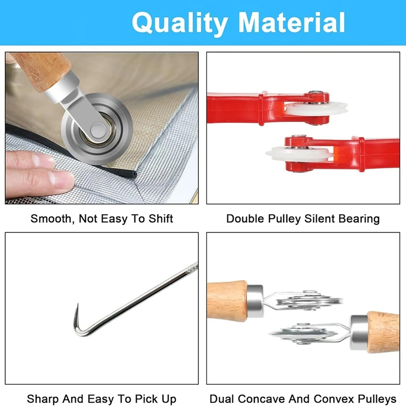 Hot Tool Retractor Roller For Fly Screens, 4PCS Install Fly Screen Replacement Part, Fly Screen Accessory Insect Protection