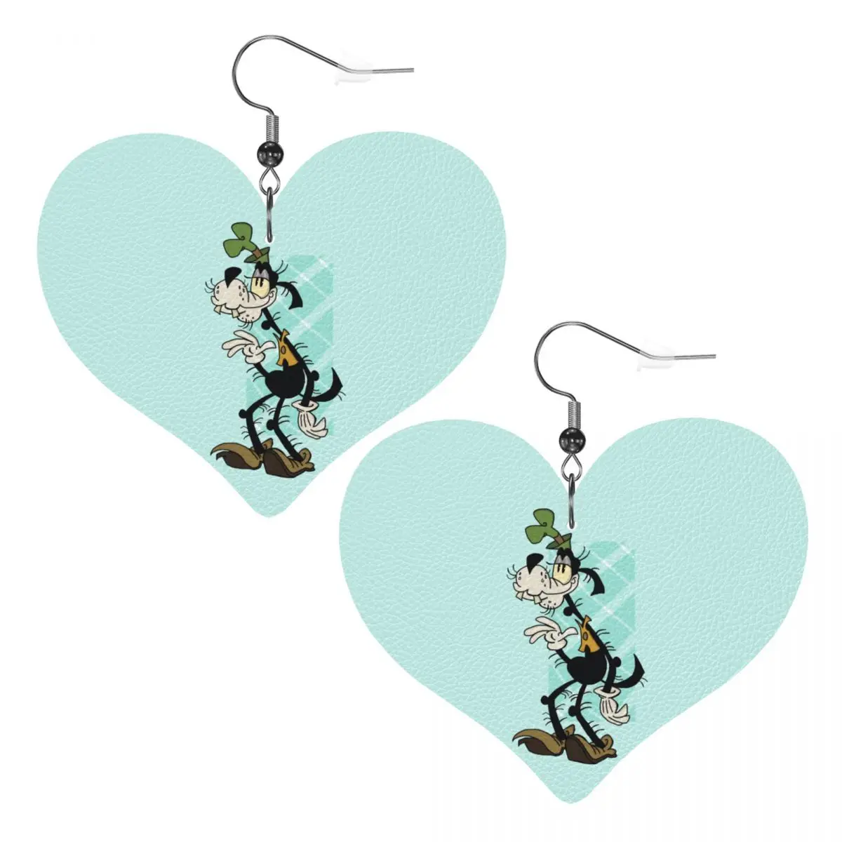 

Custom Goofy Goof Leather Teardrop Earrings Fashion For Women Anime Cartoon Jewelry Accessories For Valentine's Day
