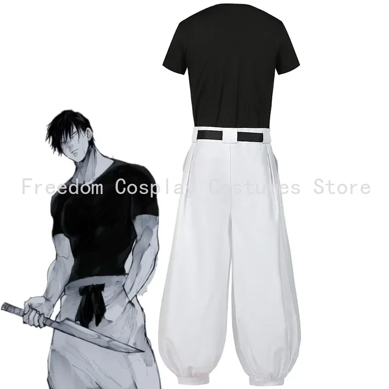 Jujutsu JJK Manga Anime Fushiguro Toji Satoru Gojo Cosplay Costume Wig T-shirt Pants prop Halloween Christmas Gift for Men Women