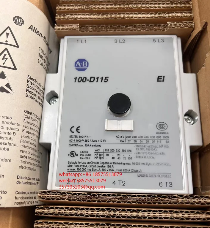 

FOR ALLEN-BRADLEY 100-D115 Contactor, New Original 110-130V 50-60HZ 1 PIECE