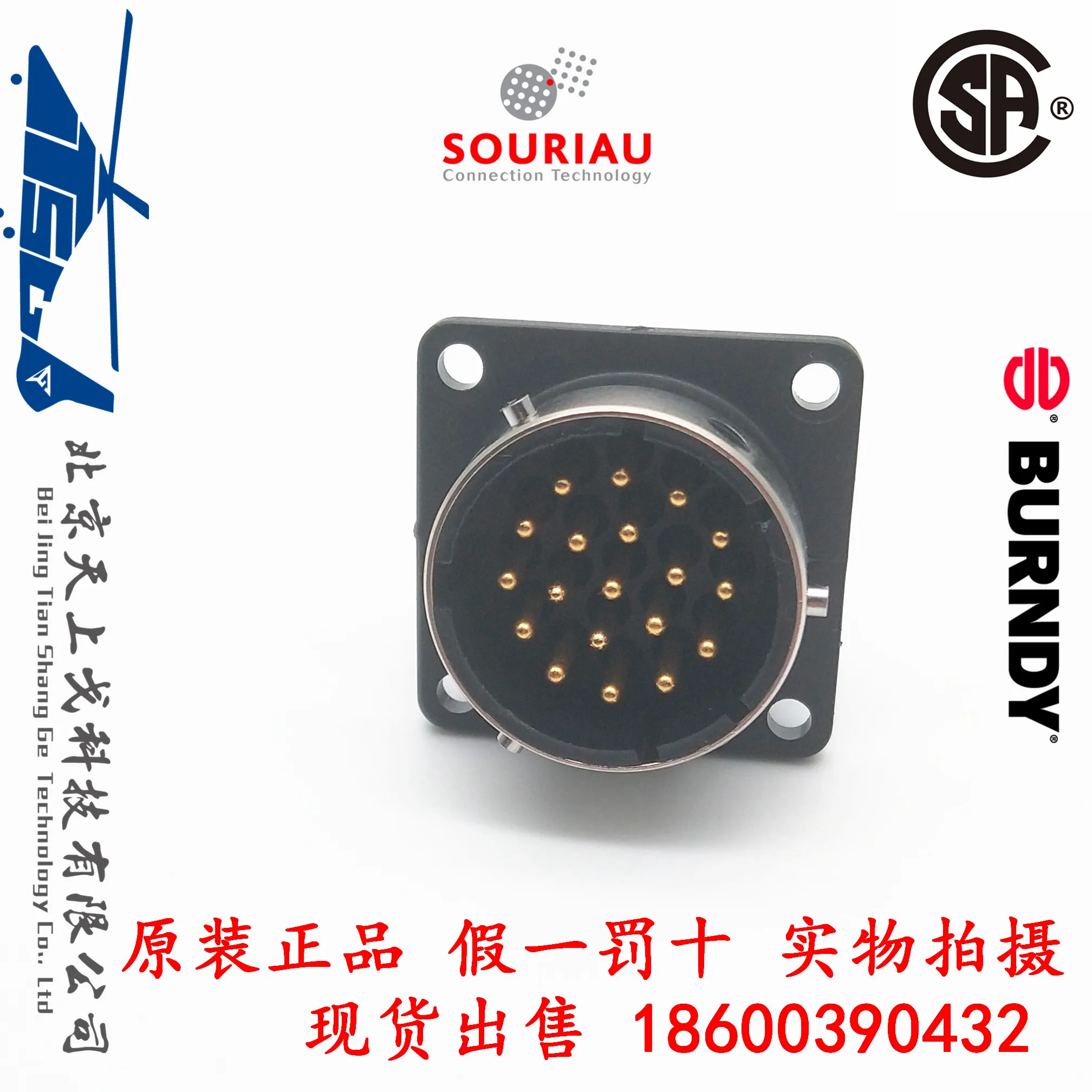 BURNDY SourIAU Industrial 19 core socket male 19 core male+pin