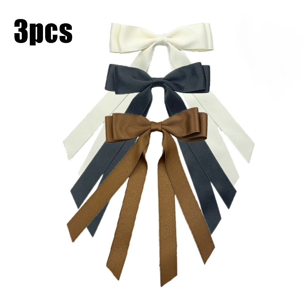 3pcs 달콤한 리본 더블 레이어 나비 활 플로트 공주 머리핀 새로운 발레 스타일 소녀 헤어 액세서리