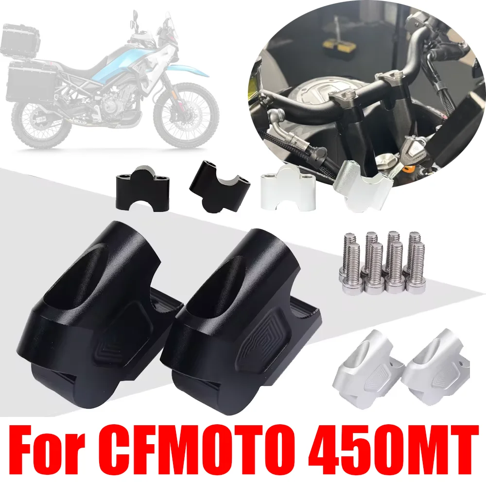 

For CFMOTO CF MOTO 450MT MT450 MT 450 MT Accessories Handlebar Riser Mount Clamp Handle Bar Heightening Move Back Adapter Parts