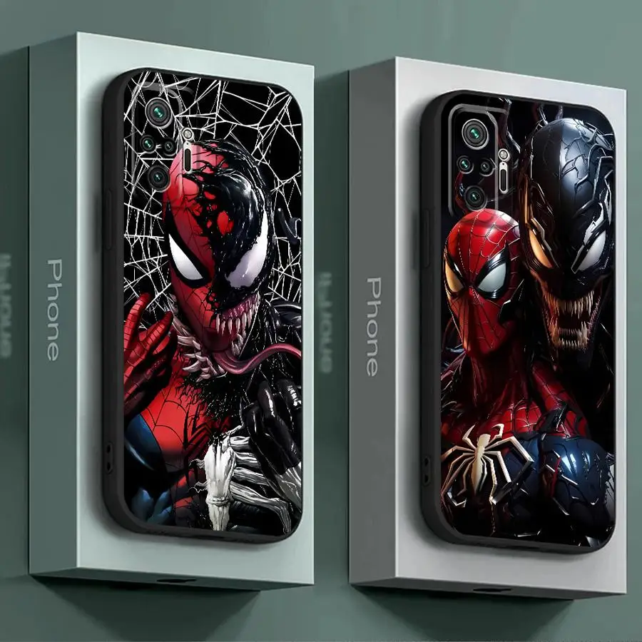 Marvel Spider Man Venom Cover Phone Case for Redmi Note 11 Pro 9 8 7 10S 12S 9S 11S 10 Pro 12 9T 8T 10 13 TPU Soft