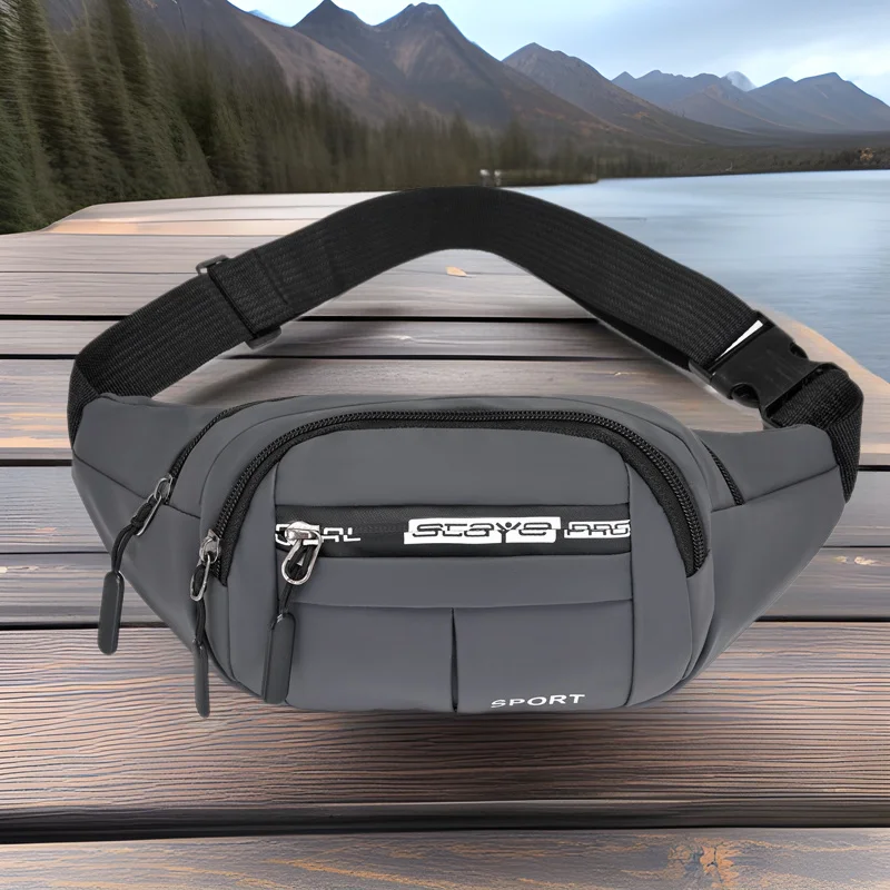 Men's waist bag outdoor leisure sports cross-body chest bag large capacity mobile phone change collection cashier wallet