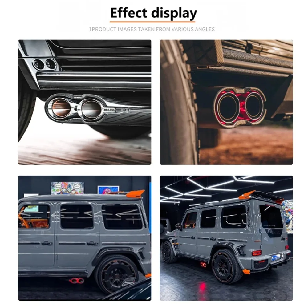 

LED Rocket Car Exhaust Tip for Mercedes Benz G-Class W463 W464 G63 G500 High Quality Carbon Exhaust Pipe Muffler Tailpipe