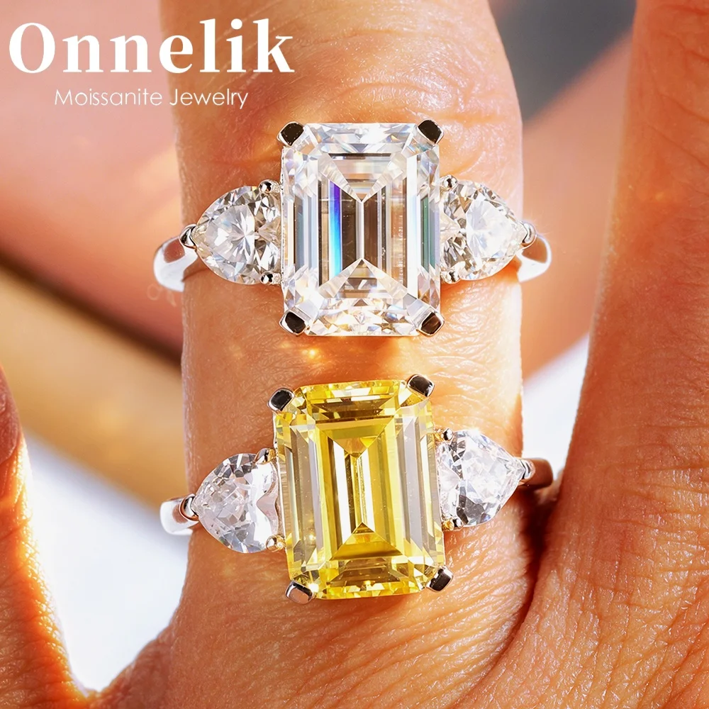 

Onnelik New Arrival S925 Sterling Silver 4.5CT 8x11mm Oval Cut Moissanite Ring Unique Minimalist Versatile Women's Diamond Gift