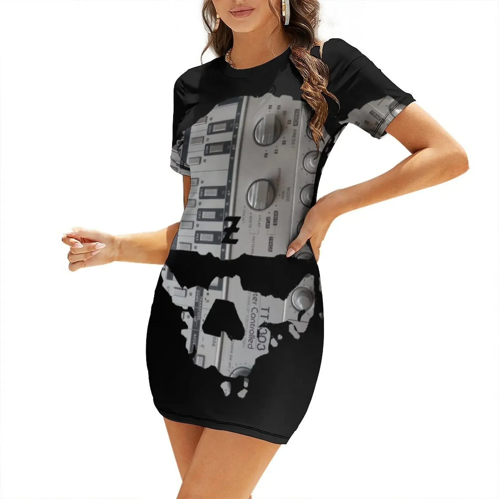 

Large KaZaN 303 logo Short-Sleeved Dress luxury woman evening dress dresses women summer 2026 ladies dresses for women 2026