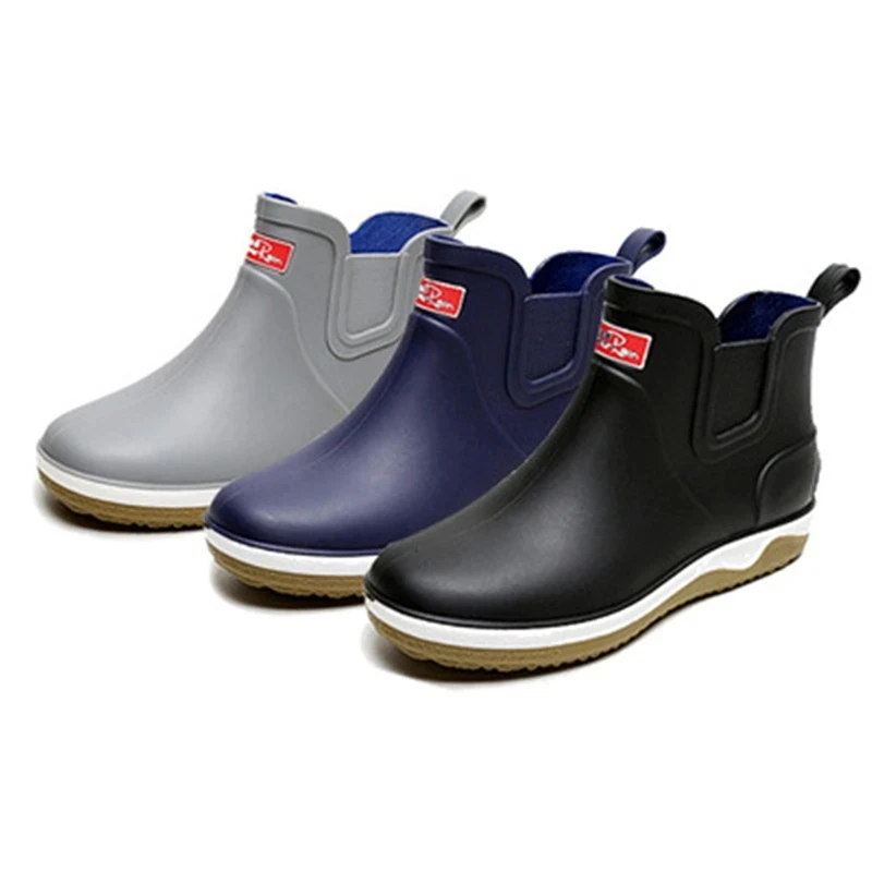 

Waterproof Rainboots, Hunting Fishing Shoes, Non-slip Working Short Tube Rain Boots, Outdoor Men Women Rubber Water Boots