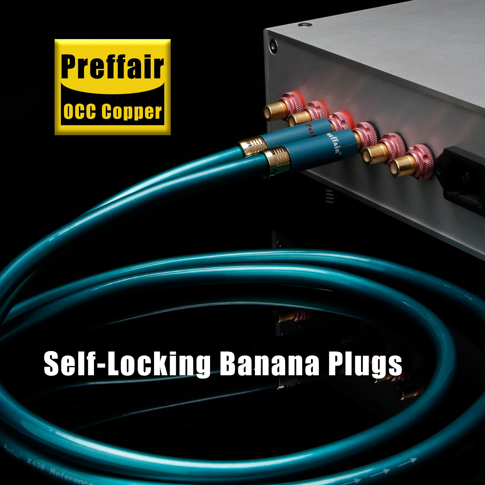 Preffair 7N OCC Copper Hifi RCA Cable Hi-end CD Amplifier Interconnect 2RCA to 2RCA Male Audio Analog Interconnects Cable