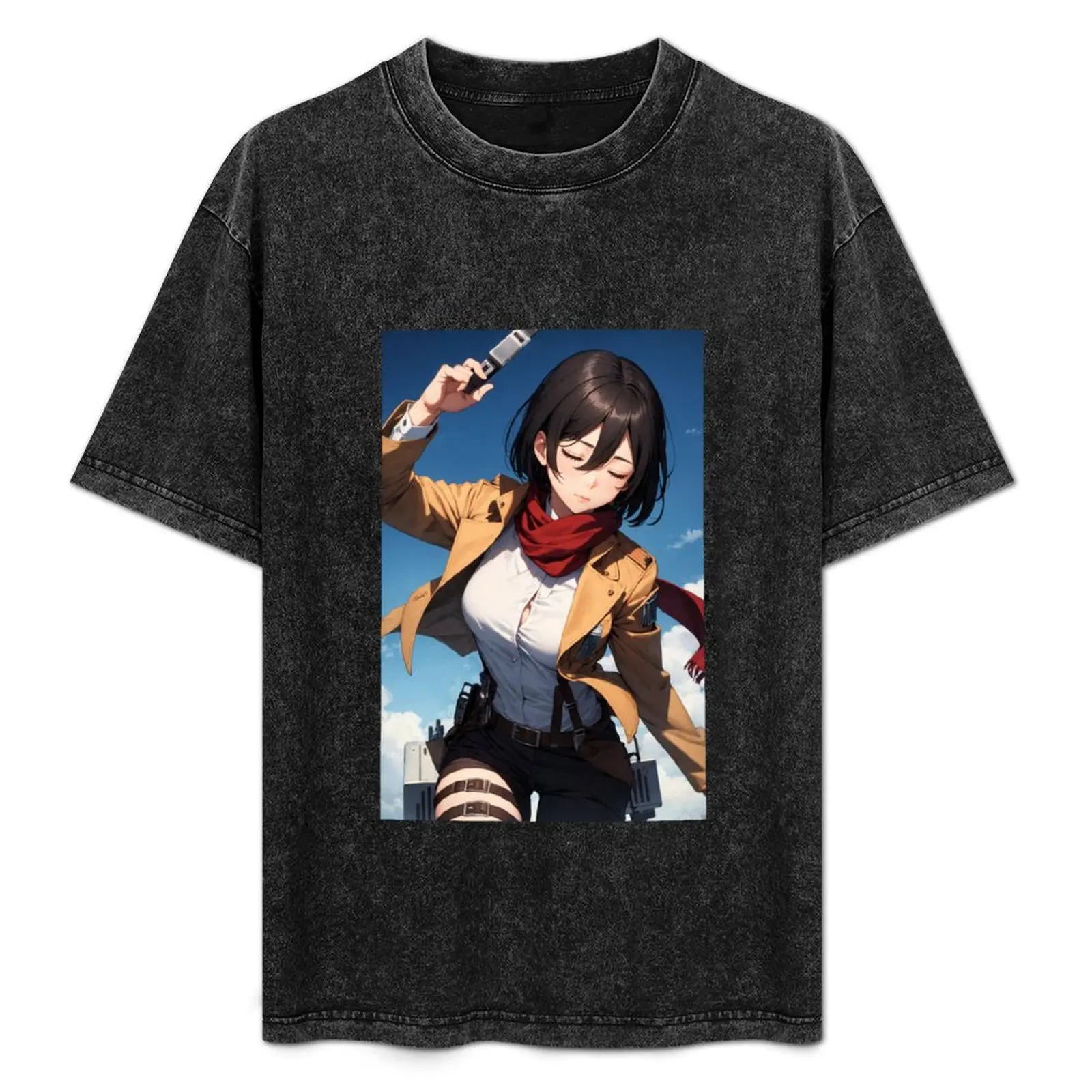 Mikasa Ackerman #14 Fanart T-Shirt plus size tops new edition for a boy man clothes Men's t shirts