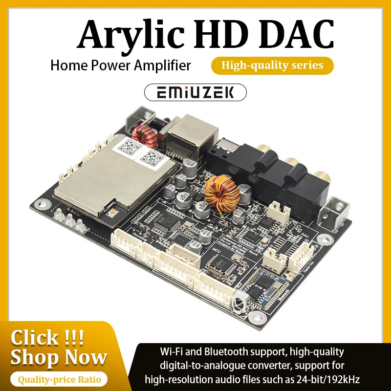 Up2Stream HD DAC-High-Res Multiroom WiFi & Bluetooth Wireless Aptx HD Audio Streaming Board With tadil Airply2