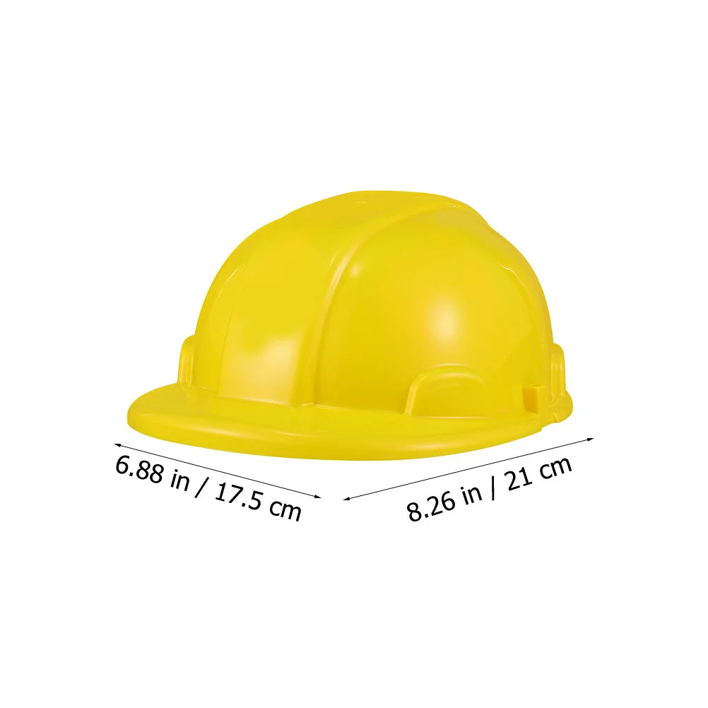 10Pcs Kids Construction Hard Hats Yellow Building Dress Up for Party Celebration Playtime Outdoor Role Play Game