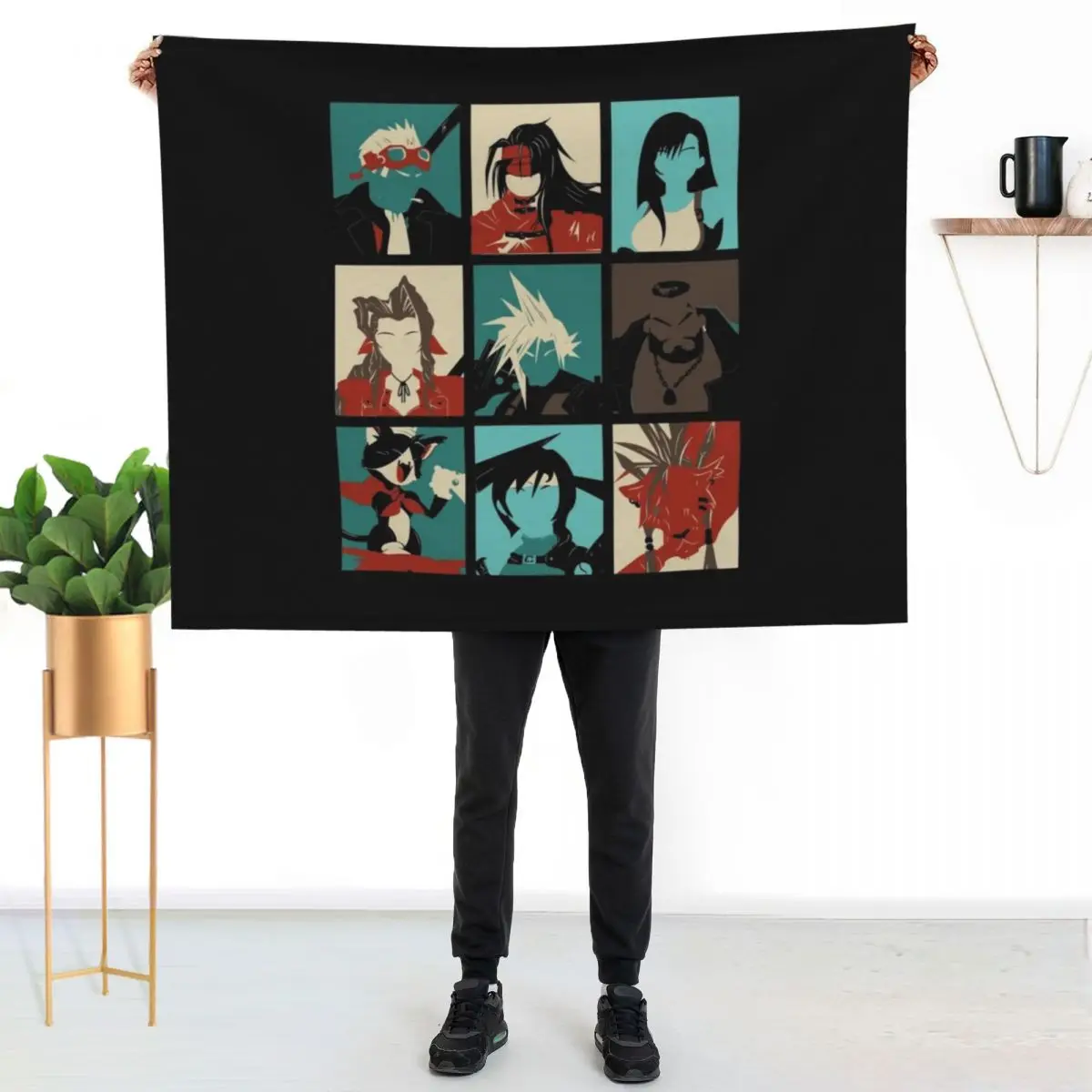 Fantasy Final Seven Throw Blanket Fashion Sofas christmas gifts Flannel Warm Picnic Flannel Fabric Blankets