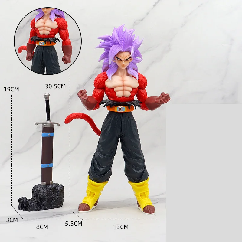 Anime Dragon Ball GT Son Wukong Super Saiyan 4 Vegeta Stand up Toy Gift Collection PVC Oversized Model Series