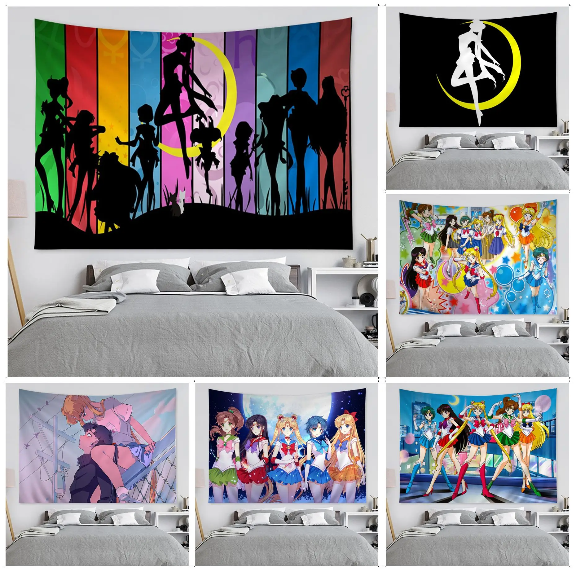 

S-sailor-moonS Tapestry Colorful Tapestry Wall Hanging Bohemian Wall Tapestries Mandala Wall Hanging Sheets