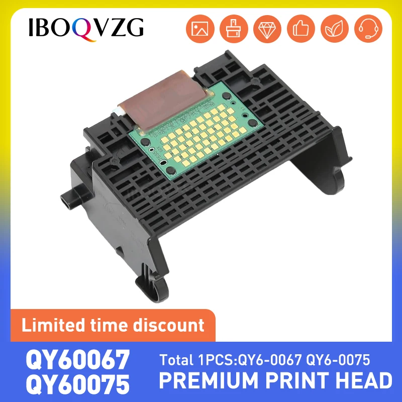 

IBOQVZG Printhead QY6-0067 QY6 0067 0075 New Refurbished For Canon Ip4500 MP610 MP810 IP5300 MX850 Printer Printing for Head