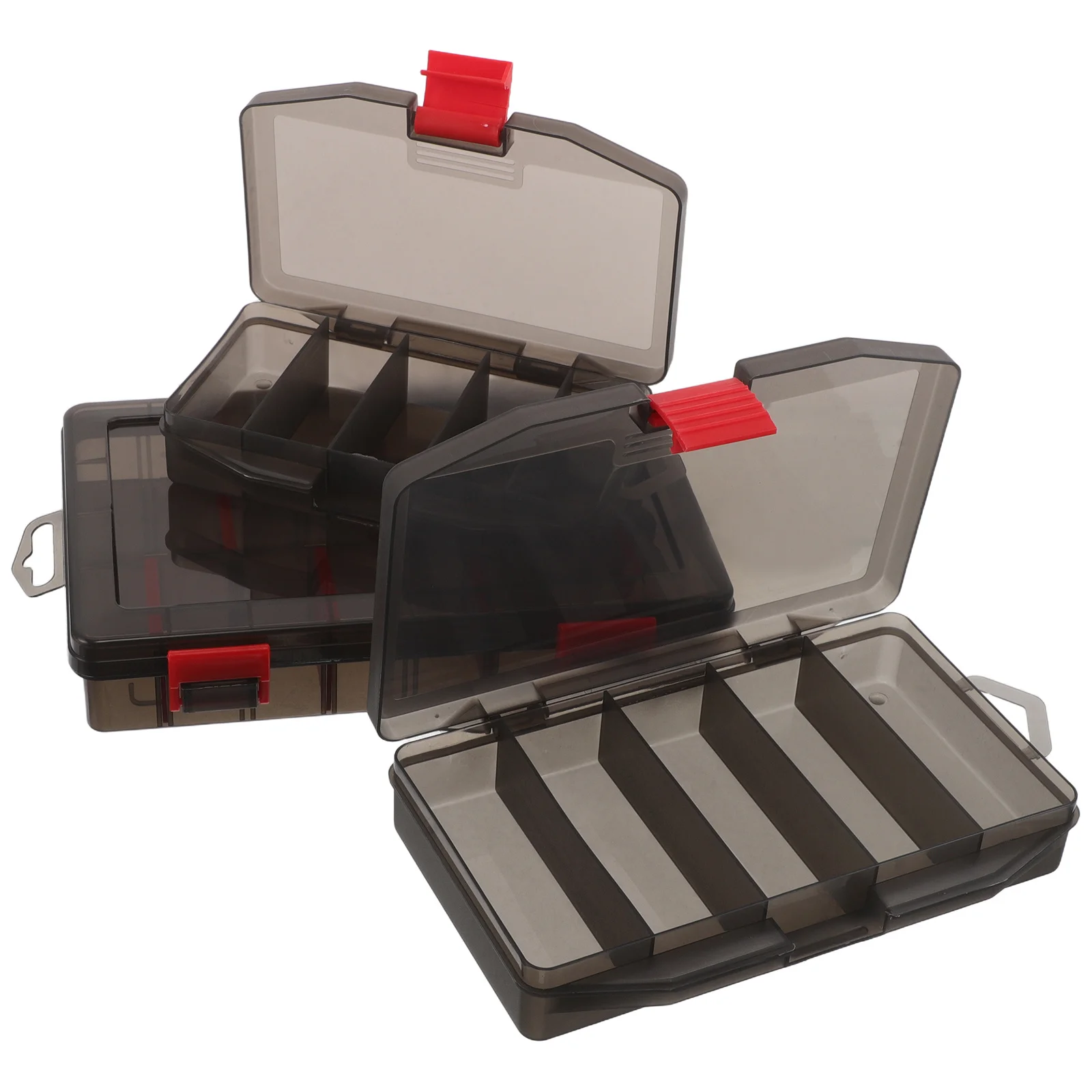 

3Pcs Fishing Lure Storage Box Compact Portable Organizer Small Tackle Container Multi Compartment Transparent Lid Waterproof