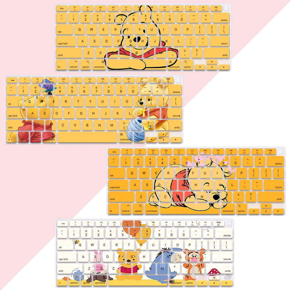 

Pooh Bear Eeyore US Layout Color Print Soft Silicone Keyboard Cover For Macbook 2020 Air A2179 A2337