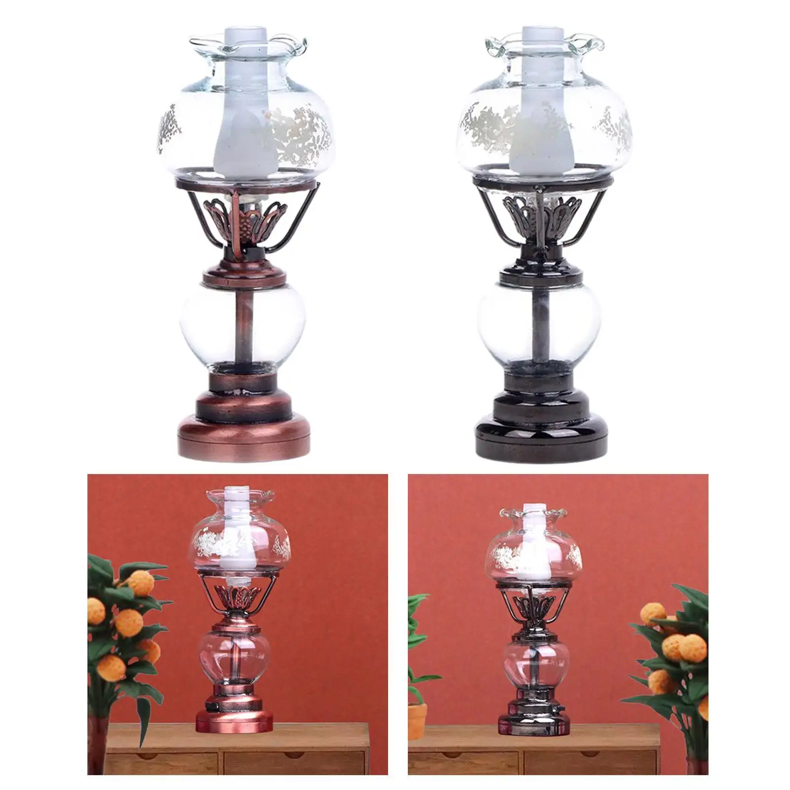 1/12 ドールハウスミニチュアテーブルランプドールハウス家具シミュレーションモデル妖精